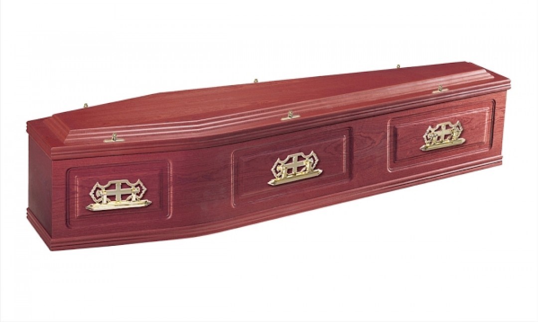 Sapele Veneered Coffin