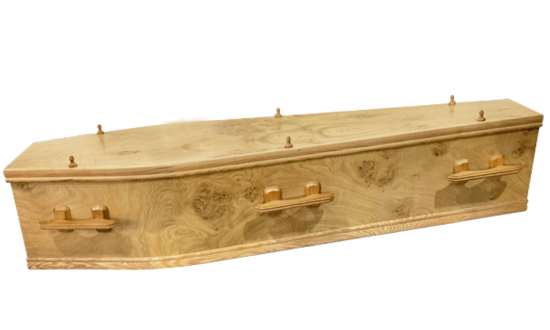 Knotty Oak Coffin