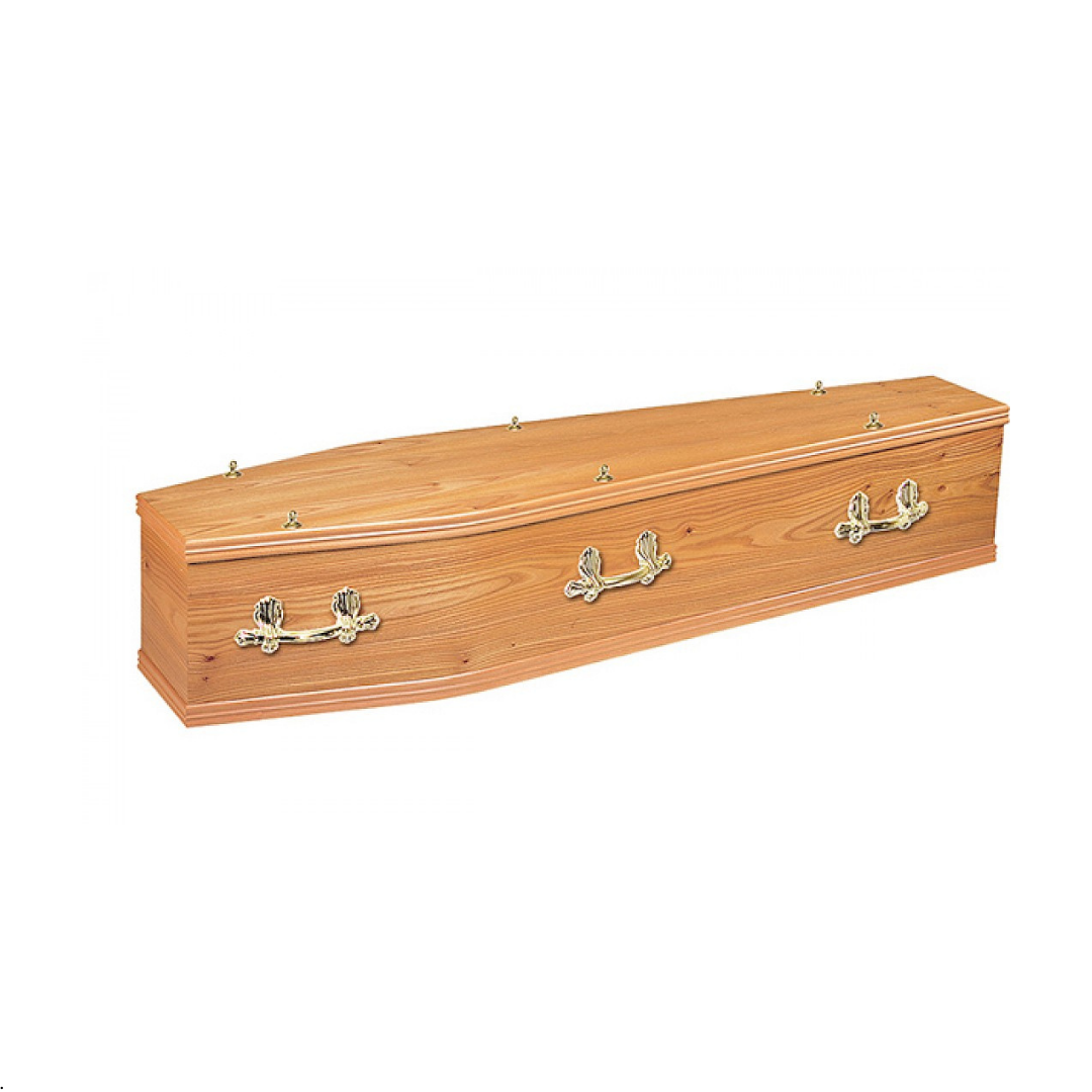 Elm Veneered Coffin