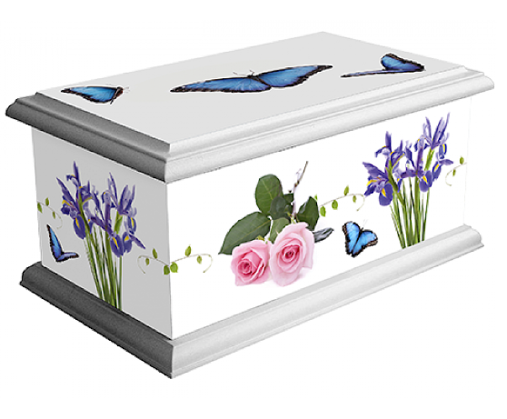 Rose, Iris & Butterfly Casket