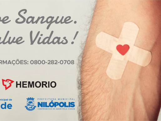 Prefeitura de Nilópolis fecha parceria com Hemorio para doação de sangue