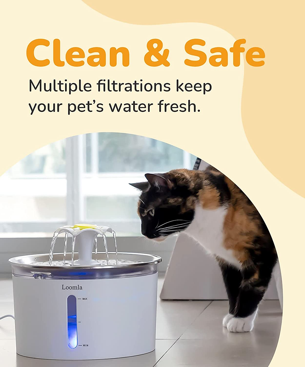 Miniature : Cat Water Fountain, 85Oz/2.5L Pet Water Fountain Indoor, Automatic Dog Water Dis