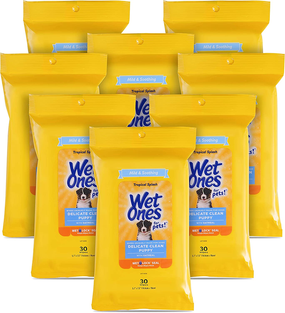 Miniature : for Pets Delicate Clean Puppy Cleaning Wipes with Oatmeal | Mild & Soothing Pupp