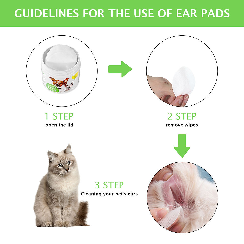 Miniature : ELAIMEI Pet Ear Cleaning Cotton Tablets Cat and Dog Ear Cleaning Cotton Tablets