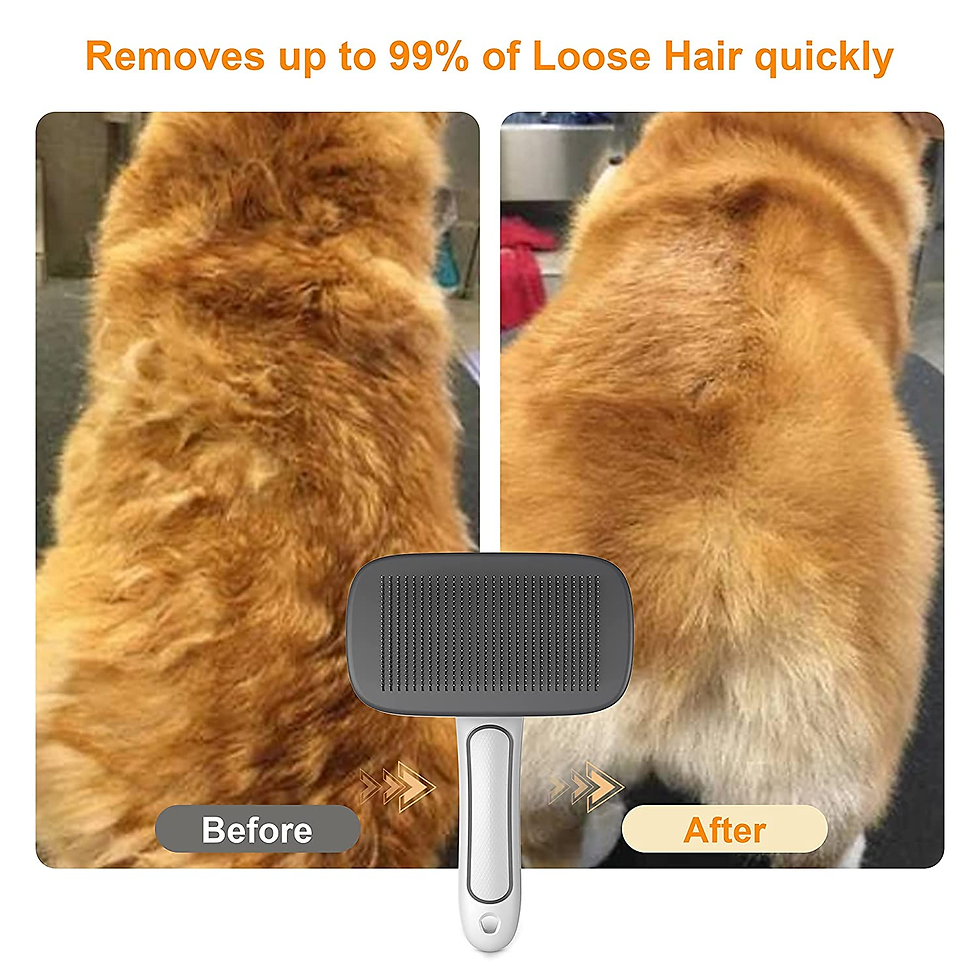 Miniature : Self Cleaning Slicker Brush for Dogs - Pet Grooming Brush for Shedding, Dog Brus
