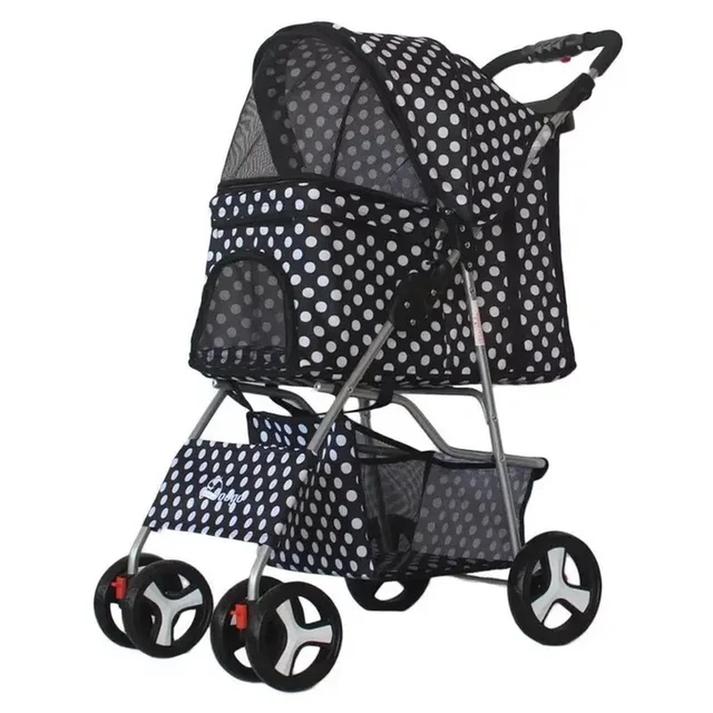 Miniature : DTC-804 Portable Foldable Pet Cart Cat Dog Four Wheeled Cart Pet Outing Cart Sin