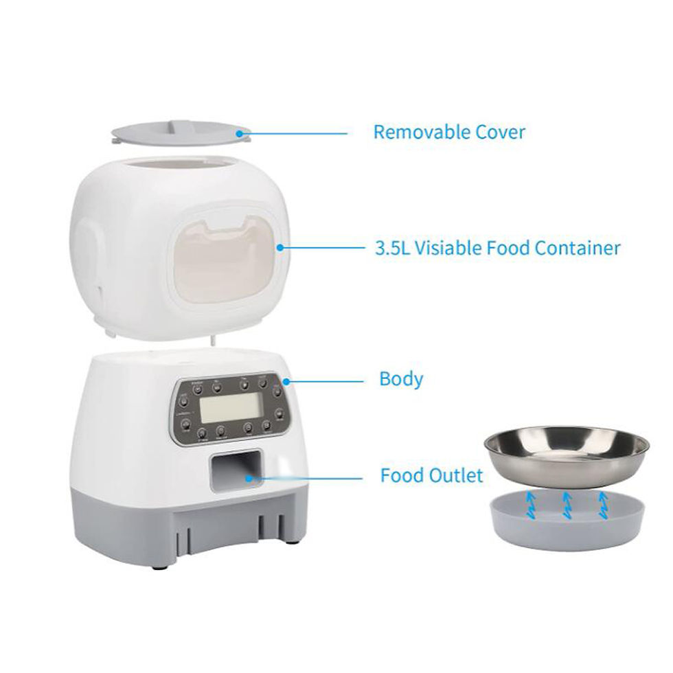 Miniature : 3.5L Automatic Pet Feeder Smart Food 