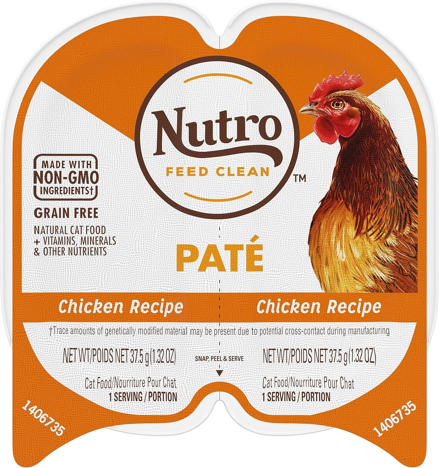 Grain Free Natural Wet Cat Food Paté Chicken Recipe, 2.64 Oz. PERFECT PORTIONS T