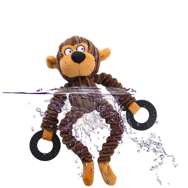 Miniature : Fun Pet Toy Monkey Shape Corduroy