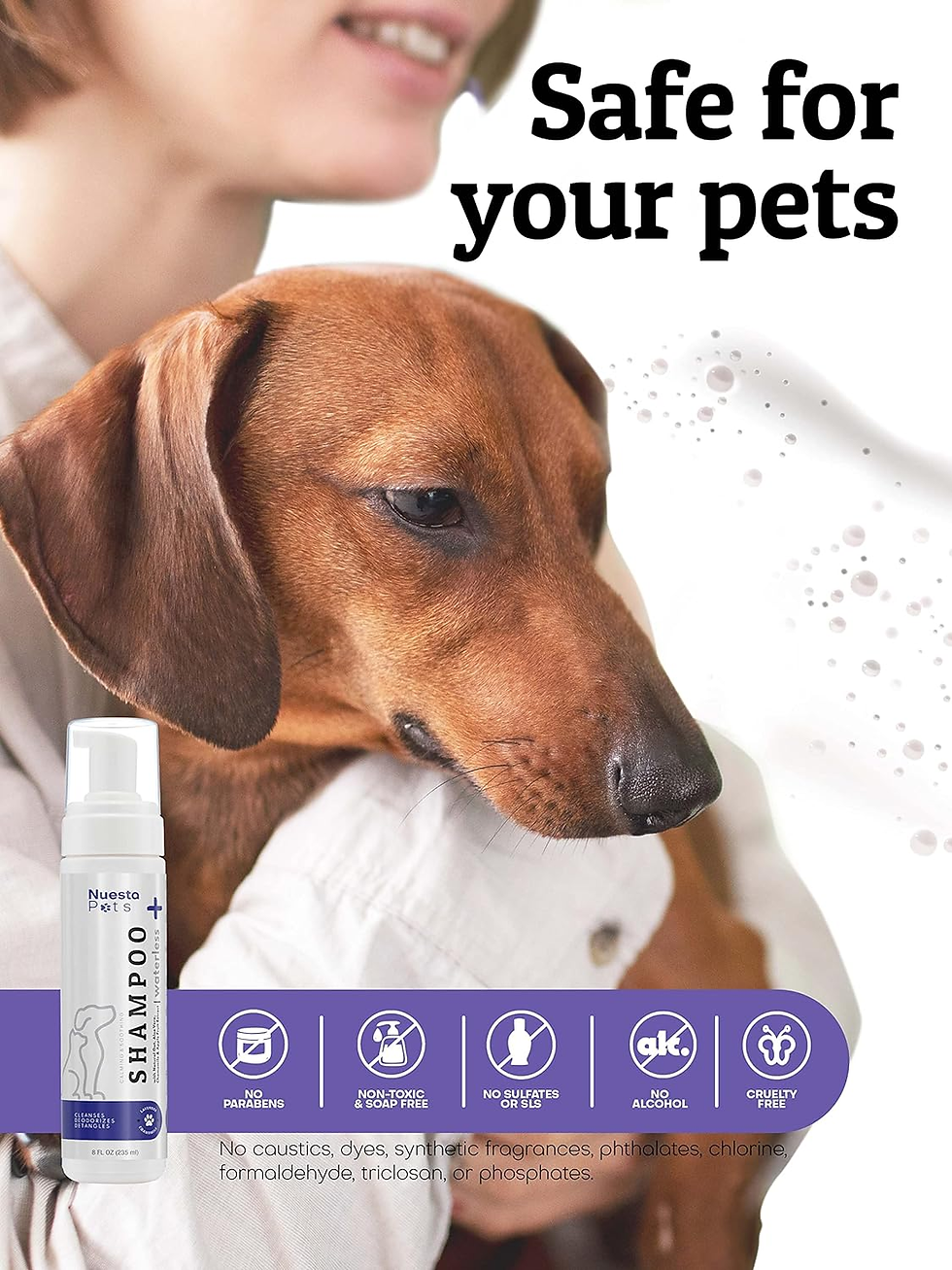 Miniature : Pets Waterless No-Rinse Pet Shampoo | Soothing Hypoallergenic Gentle | Time-Savi