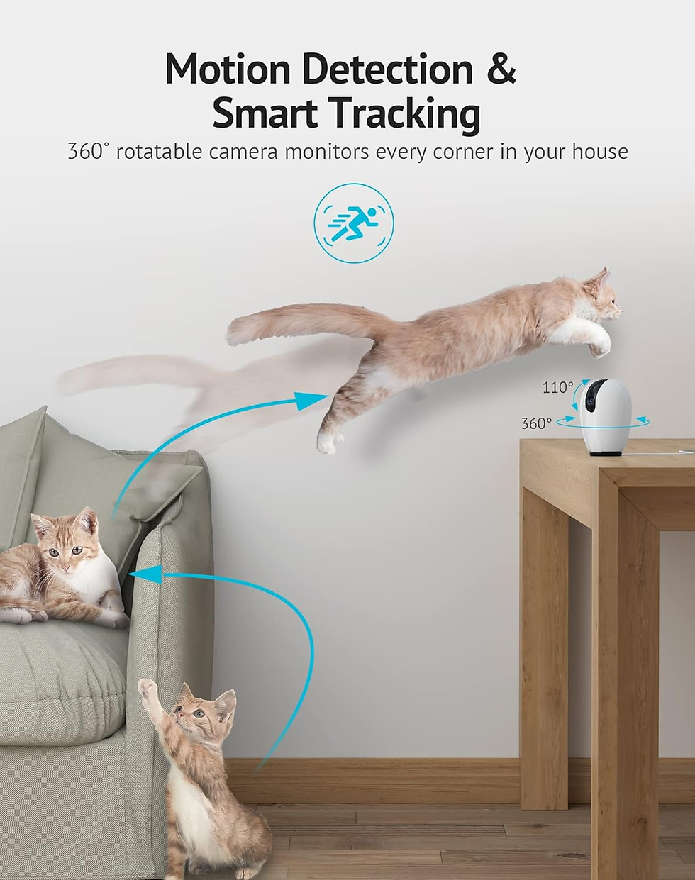 Miniature : Indoor Security Camera,1080P Home Security Camera with Sound & Motion Detection,