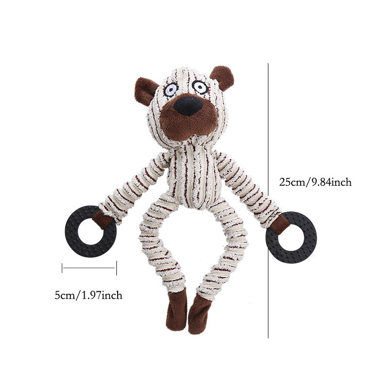 Miniature : Fun Pet Toy Monkey Shape Corduroy