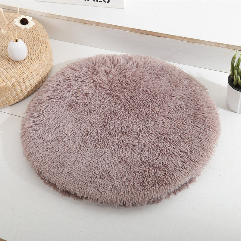 Miniature : Soft Plush Round Cat Bed Mat 