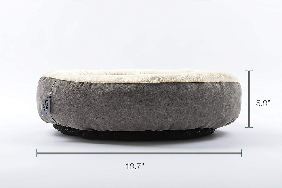 Miniature : round Donut Cat and Dog Cushion Bed, 20In Bed for Cats or Small Dogs, Anti-Slip 