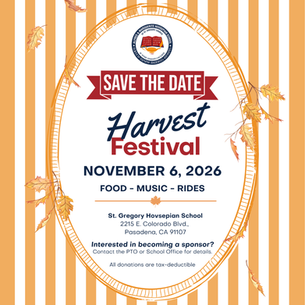 Harvest Festival - Friday, November 6