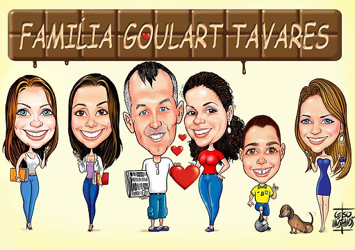 caricatura grupo corpo cor
