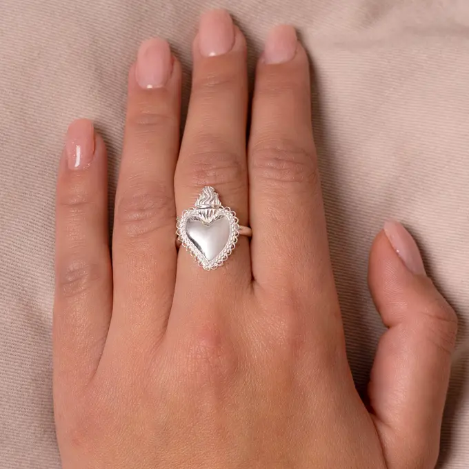 Miniaturbild: Ring Brennendes Herz von Diasya Silber 925