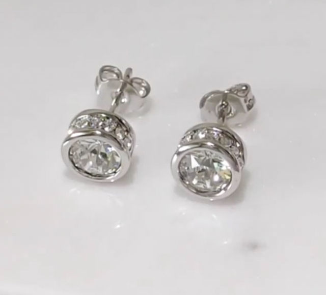 Miniatura: Ohrringe Creolen Sweet  mit Swarovski Kristallen  Diasya