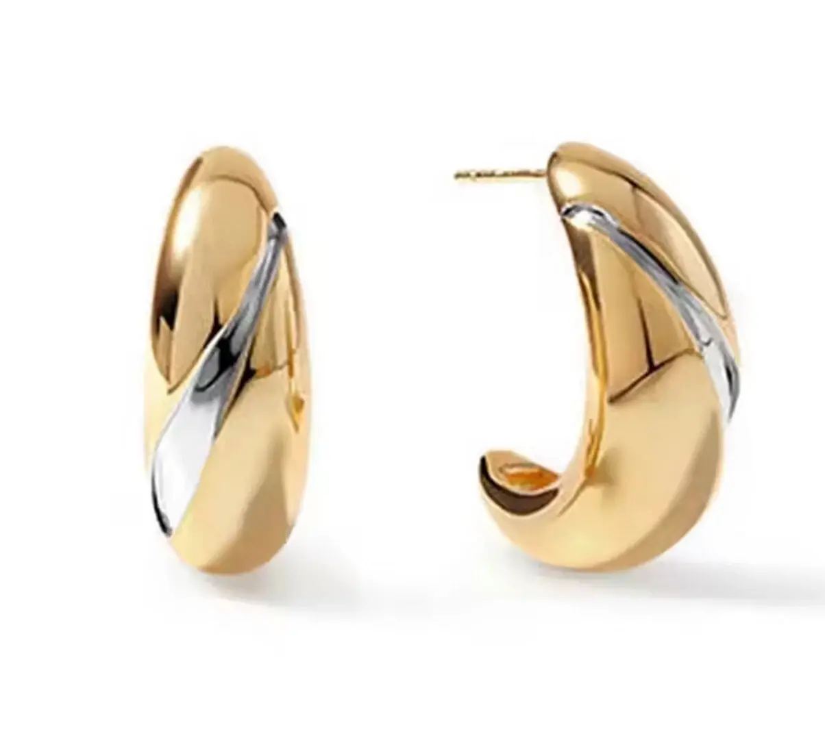 Ohrringe Diva 18 Karat Gold vergoldet Silber 925 Diasya