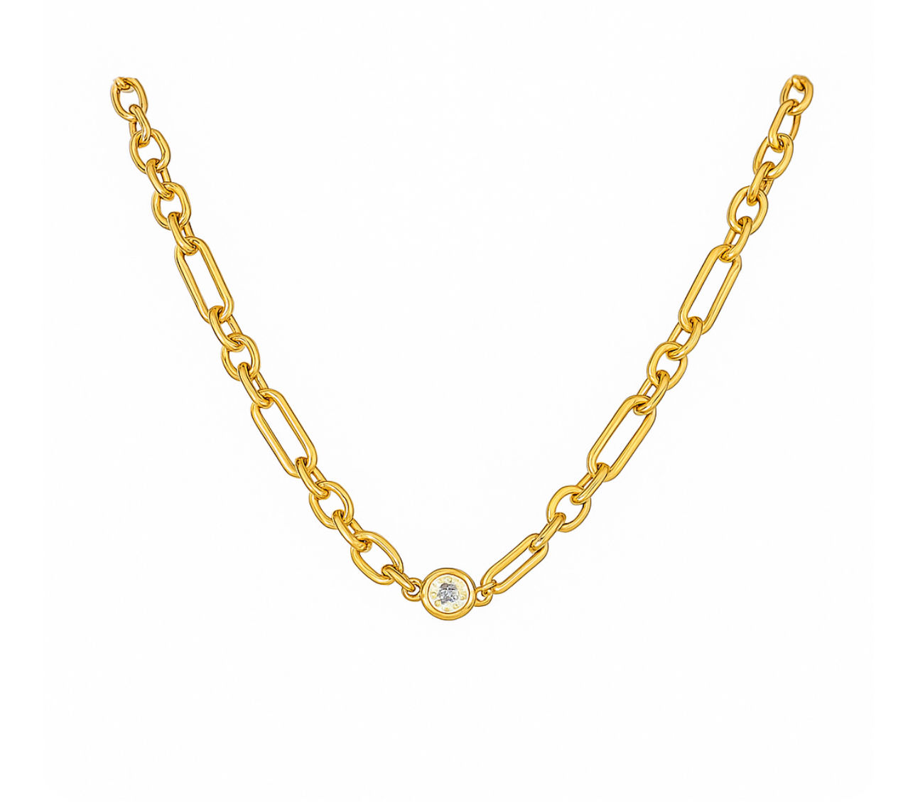 Kette Edelstahl mit Zirkonium Classic Style