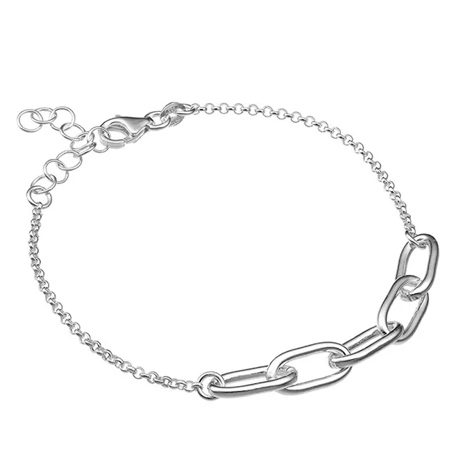 Armband mit 5 Ovale von Diasya Silber