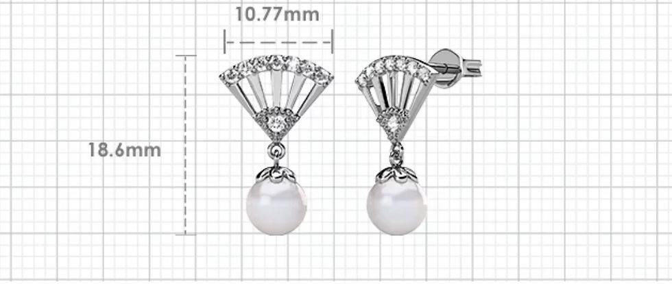 Miniature : Ohrringe  Ohrstecker  Venezia   mit Swarovski Kristallen