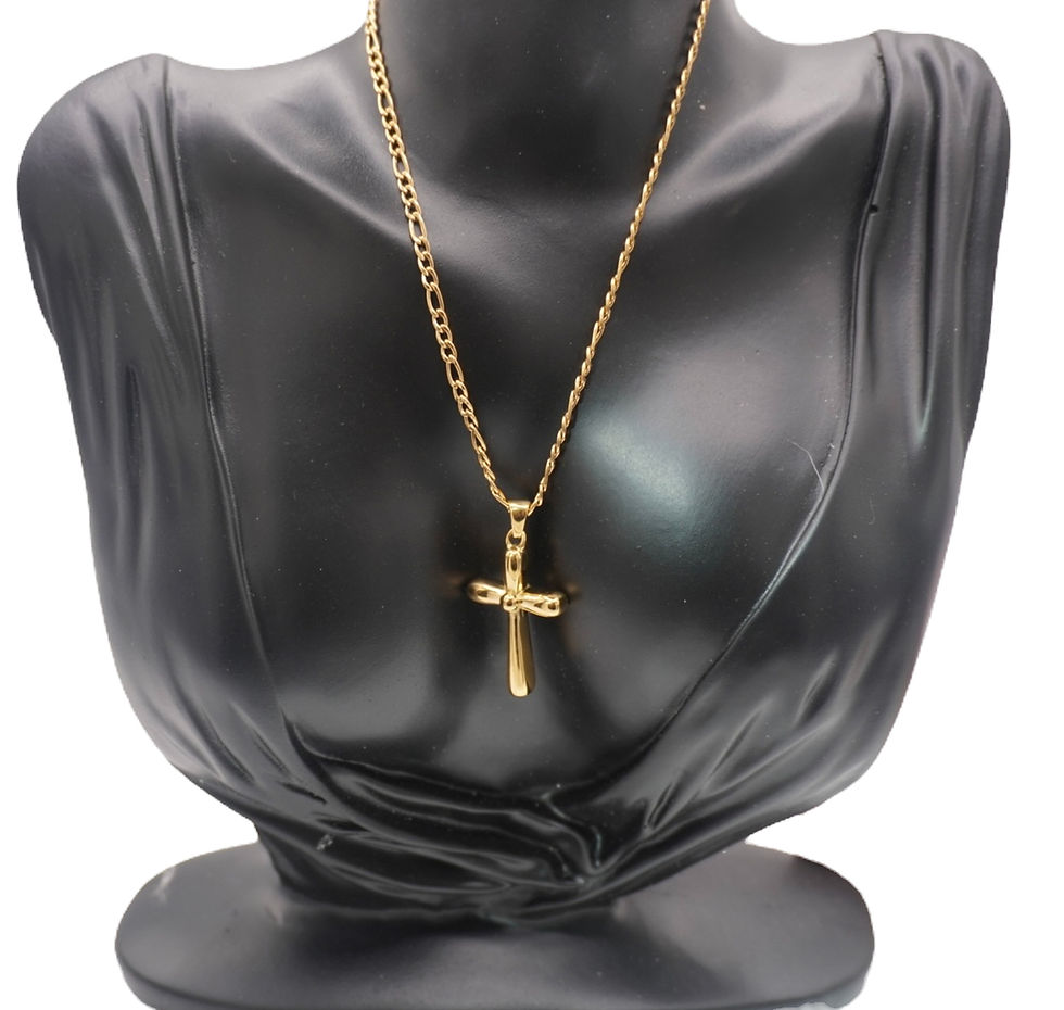 Kette Edelstahl mit Anhänger Kreuz