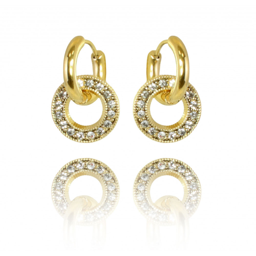 Ohrringe Creolen Edelstahl 316L Vergoldet 14 Karat Wasserfest