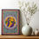 Thumbnail: Beautiful Peacock Lovebirds Handmade Madhubani Artwork 16 X 12 In