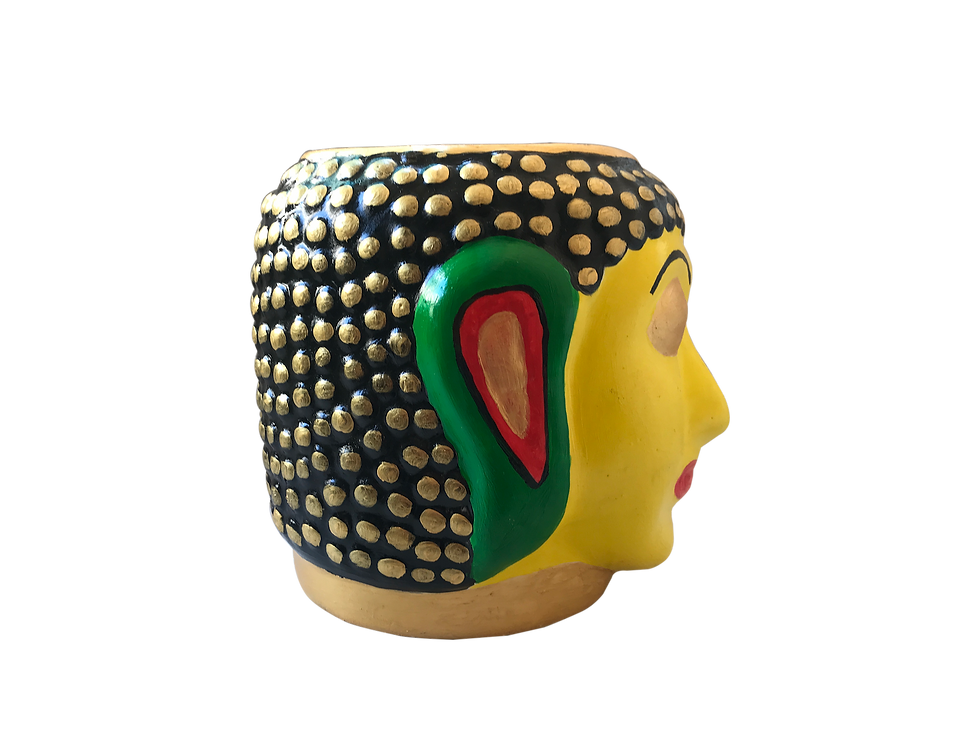 Thumbnail: Buddha Handpainted Decorative Flower Pot