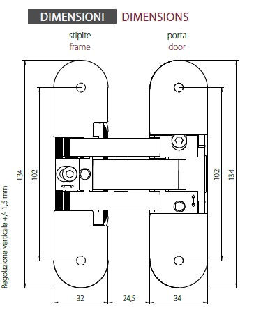Bisagra Anselmi Puertas 60 Kg Modelo 160D