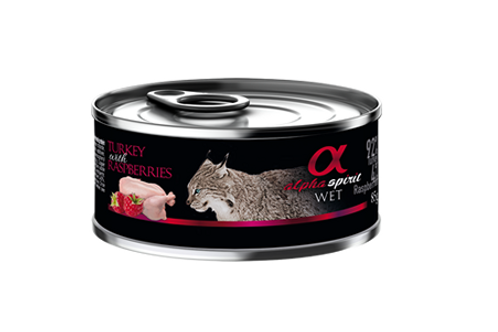 Alpha Spirit - Comida Húmida para Gato - Peru com Framboesas