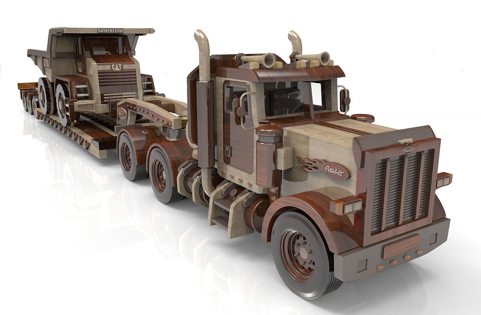 Thumbnail: Peterbilt 379 Truck & Low loader trailer