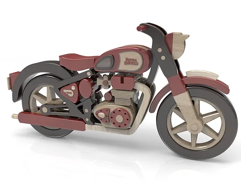 royal enfield wooden toy