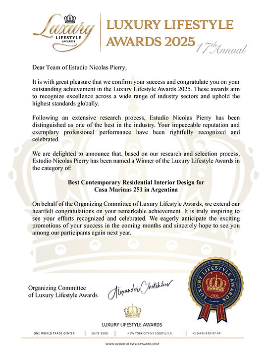 luxury lifestyle award 2025