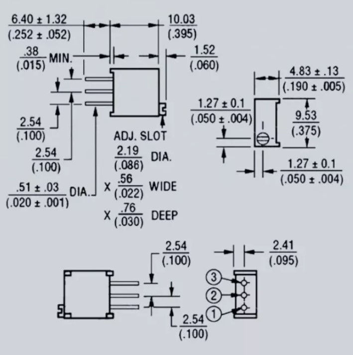 Thumbnail: Trimmer Potentiometer - multiturn variable resistors -  2pcs - Various Values