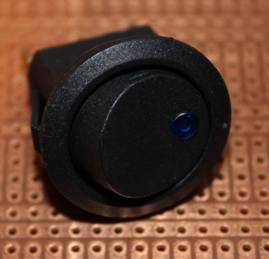 Thumbnail: Switch - Button (on-off) illuminated rocker - 12v dc 20a