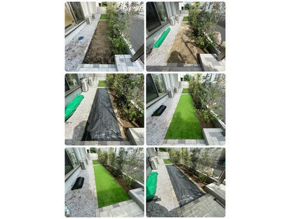 練馬区桜台で人工芝施工