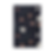 Midnight in Honolulu kitchen tea towel in waffle weave microfiber with small coral floral print on a dark background.