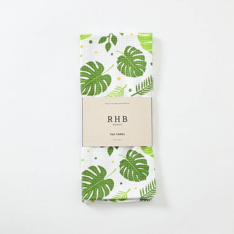 Thumbnail: Aloha Green kitchen tea towel in RHB Hawaii packaging.