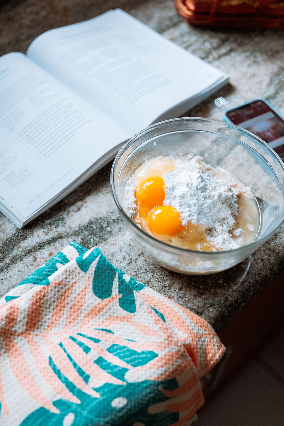 microfiber kitchen tea towel used for baking and cooking in a modern kitchen