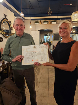 Hachidan Belt & Certificate Presentation