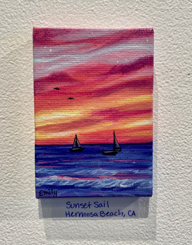 MINI Sunset Sail Painting Emily Brantley Art