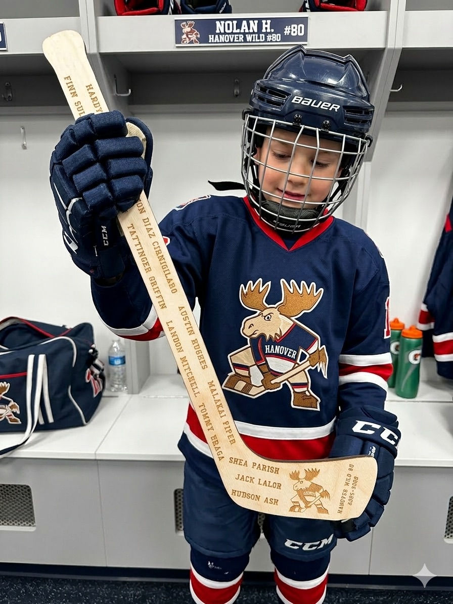 Thumbnail: Custom Engraved Hockey Mini Sticks