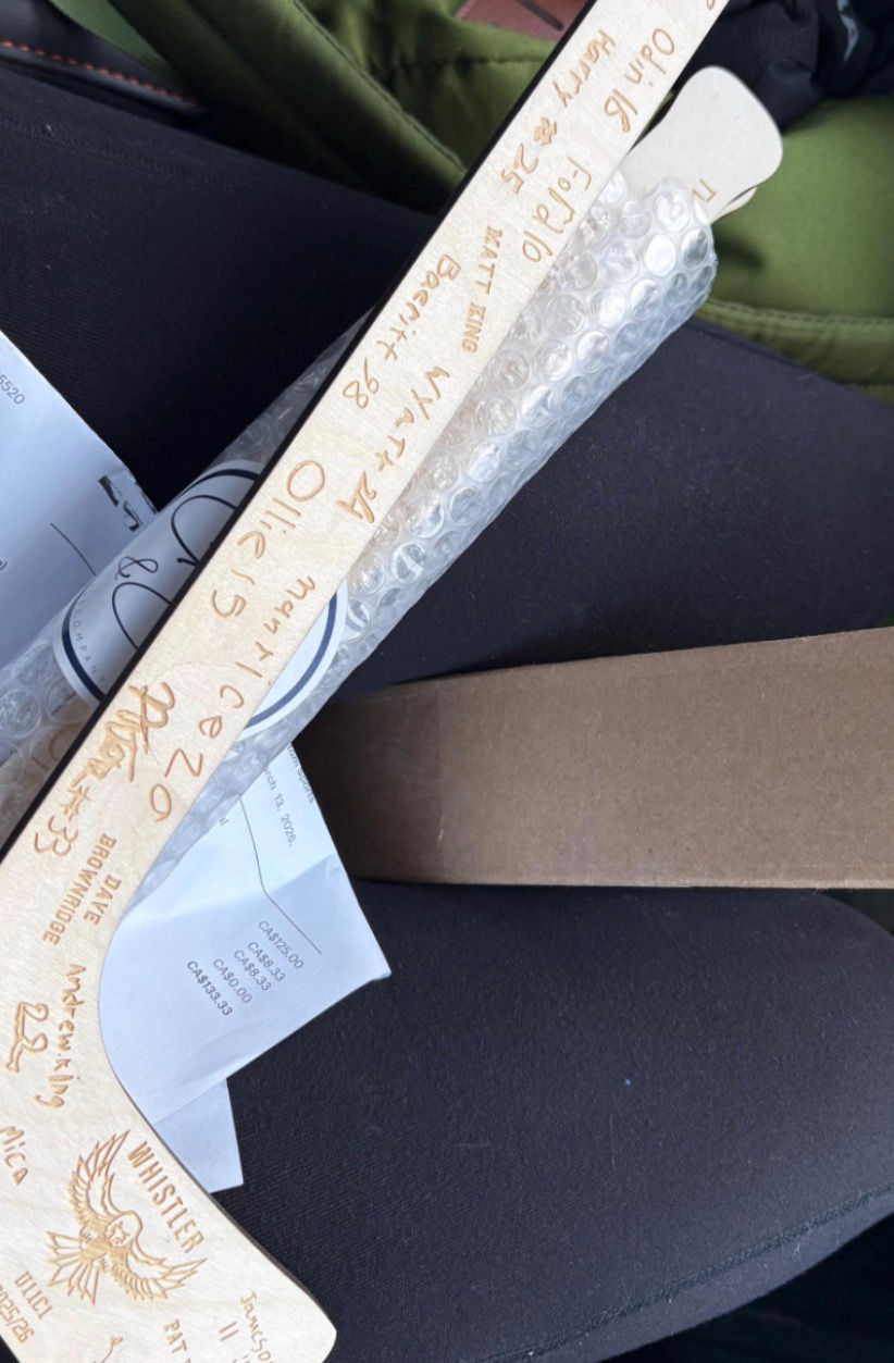 Thumbnail: SINGLE - Custom Engraved Hockey Mini Sticks