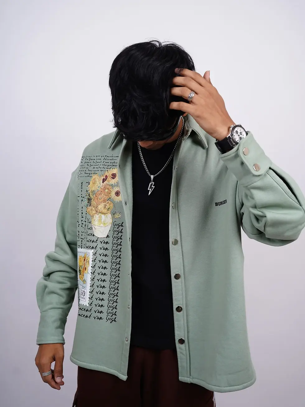 Thumbnail: Van Gogh x Burger Shacket for Men and women