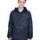 Thumbnail: Ultra Club Adult Quarter-Zip Hooded Pullover Pack-Away Jacket 8925
