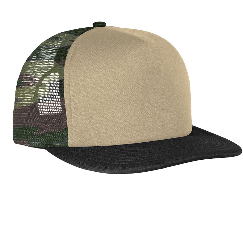 Thumbnail: District Flat Bill Snapback Trucker Cap DT624