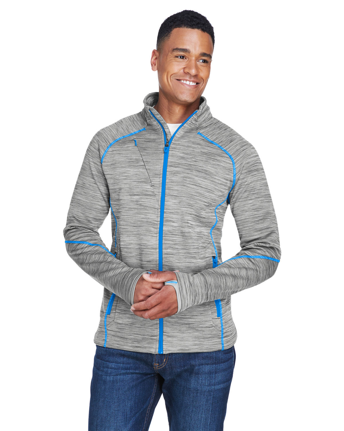 North End Men's Flux Mélange Bonded Fleece Jacket 88697