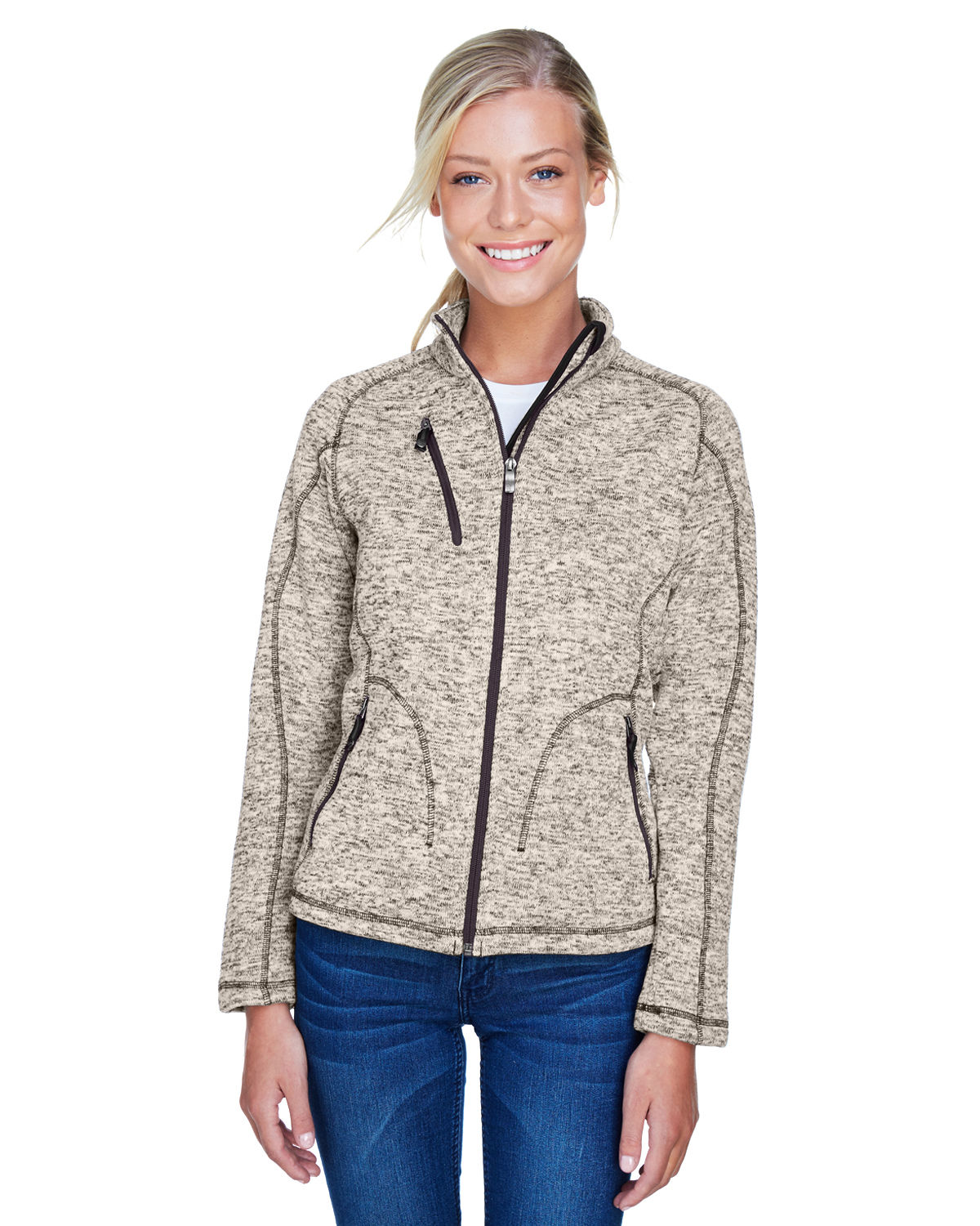 North End Ladies' Peak Sweater Fleece Jacket 78669